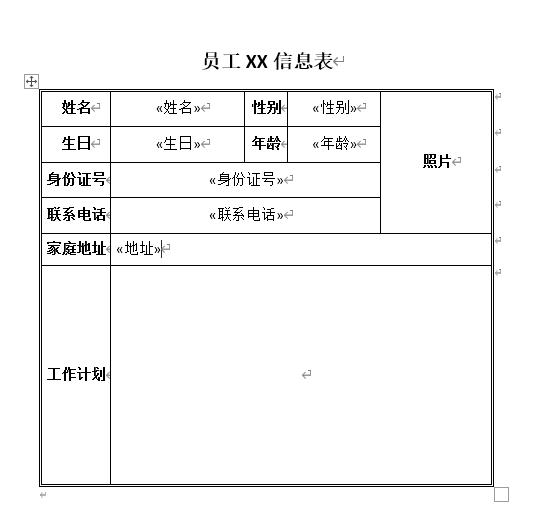 如何制作带相片的员工基础信息表,word表格制作员工简历表怎样操作