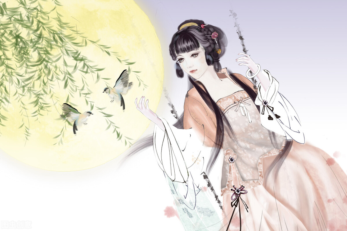 嵌月诗九首窗外月光千里照，床前灯下几行笺