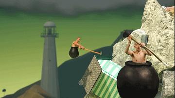 德国玩家打扮成壶男玩老游戏《掘地求升》，最后身心俱疲