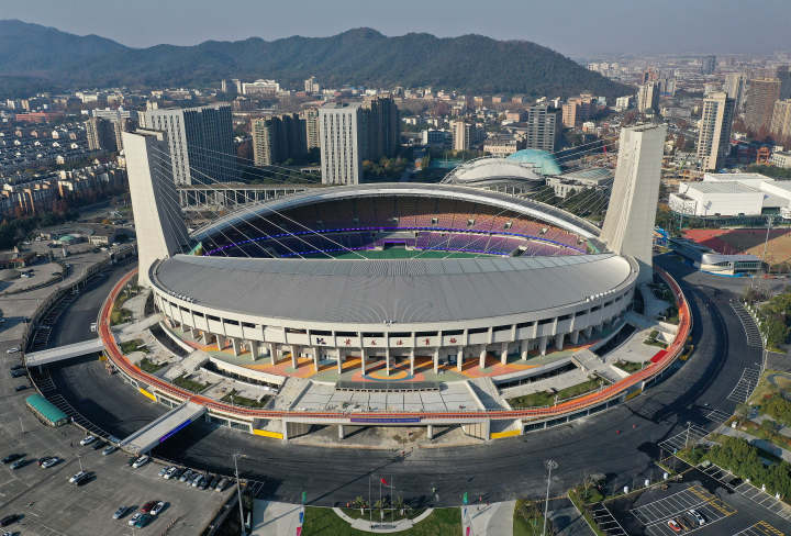 改造后的黄龙体育馆图文,黄龙体育中心场馆改造完成