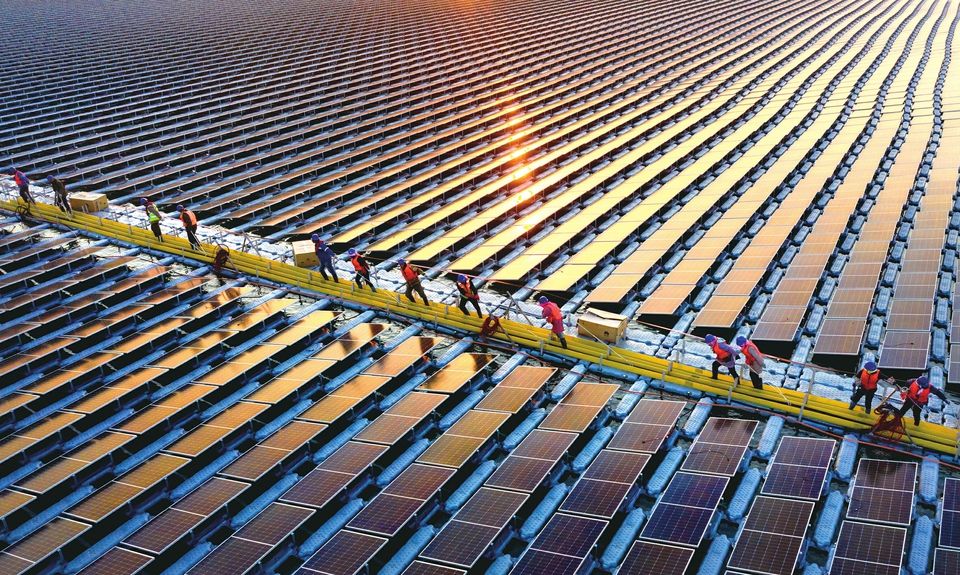 华能孟家湾50000千瓦光伏发电,德州水面漂浮式光伏电站