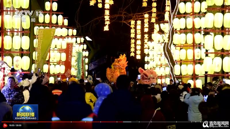 青岛市南花灯,年味十足青岛花灯璀璨贺新春