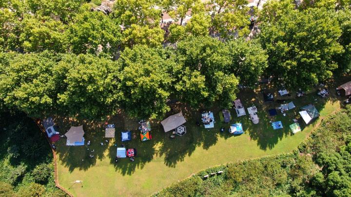 上海公园绿地帐篷,第一批24个公园绿地草坪帐篷区域