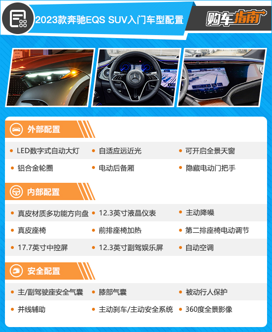 24款奔驰eqssuv豪华版,奔驰eqs纯电suv豪华和先锋咋选