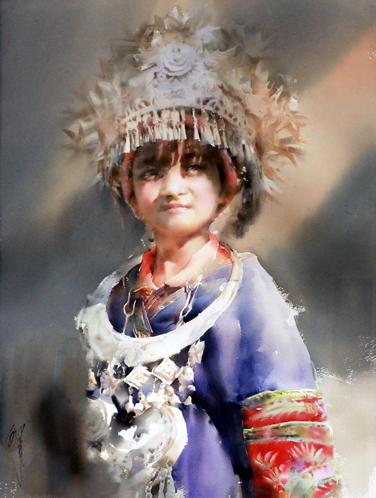 中国当代实力派水彩画家柳毅,柳毅老师的水彩人物画